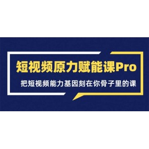 短視頻原力賦能課Pro，把短視頻能力基因刻在你骨子里的課（價(jià)值4999元）