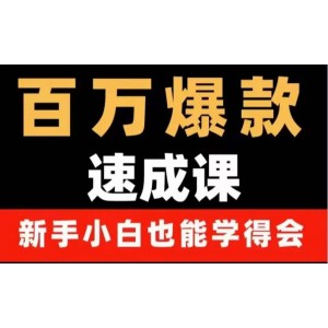 百萬爆款速成課：用數據思維做爆款，小白也能從0-1打造百萬播放視頻