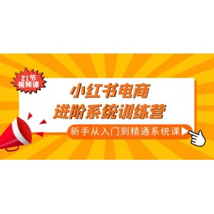 小紅書電商進(jìn)階系統(tǒng)訓(xùn)練營：新手從入門到精通系統(tǒng)課