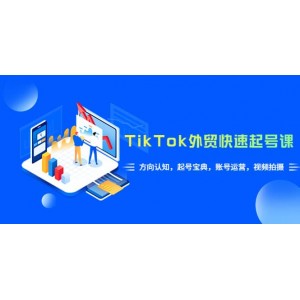 TikTok/外貿(mào)·快速起號課，方向認(rèn)知，起號寶典，賬號運營，視頻拍攝(33節(jié))