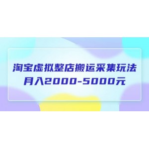 淘寶虛擬整店搬運采集玩法分享課：月入2000-5000元（5節(jié)課）