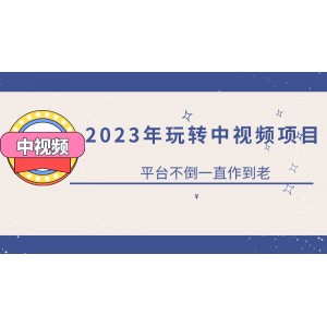 2023一心0基礎(chǔ)玩轉(zhuǎn)中視頻項目：平臺不倒，一直做到老