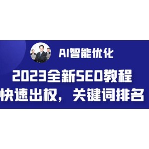 2023最新網(wǎng)站AI智能優(yōu)化SEO教程，簡(jiǎn)單快速出權(quán)重，AI自動(dòng)寫文章 AI繪畫配圖