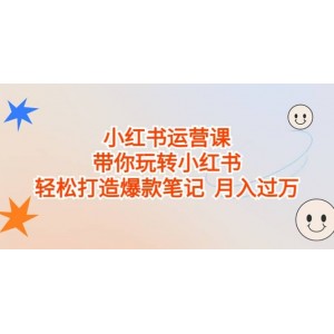 小紅書運營課，帶你玩轉(zhuǎn)小紅書，輕松打造爆款筆記 月入過萬