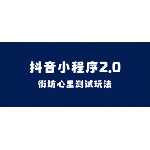 抖音小程序2.0（街坊心里測(cè)試玩法）整套視頻手把手實(shí)操課程，含素材