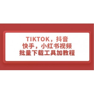 TIKTOK，抖音，快手，小紅書視頻批量下載技巧與指南