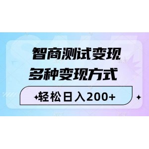 智商測試變現(xiàn)：輕松日賺200元，幾分鐘制作一個視頻，多種變現(xiàn)方式【附780G素材】