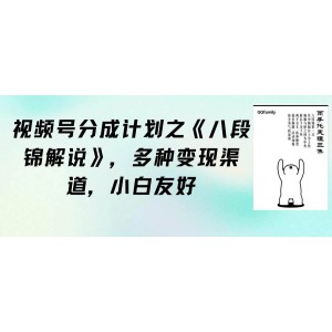 視頻號分成計(jì)劃揭秘：《八段錦解說》助你多渠道變現(xiàn)，新手友好，教程素材一應(yīng)俱全